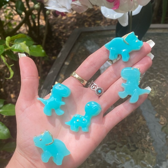 Dinosaur Magnets Blue Teal PACK OF 4 🦕 🦖 - Picture 7 of 15